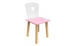 Детский стул Звездочка нежно-розовый