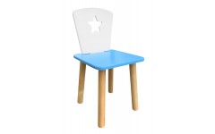 Детский стул Звездочка нежно-голубой