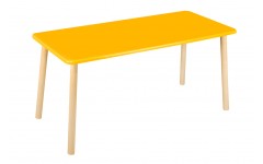 Стол прямоугольный 110*50 для двоих желтый
