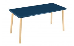 Стол прямоугольный 110*50 для двоих синий