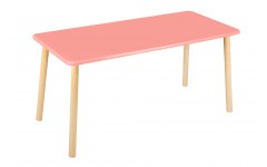 Стол прямоугольный 110*50 для двоих розовый