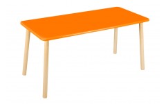 Стол прямоугольный 110*50 для двоих оранжевый